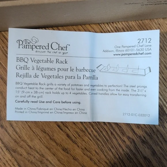Pampered Chef BBQ Vegetable Rack - Picture 3 of 4